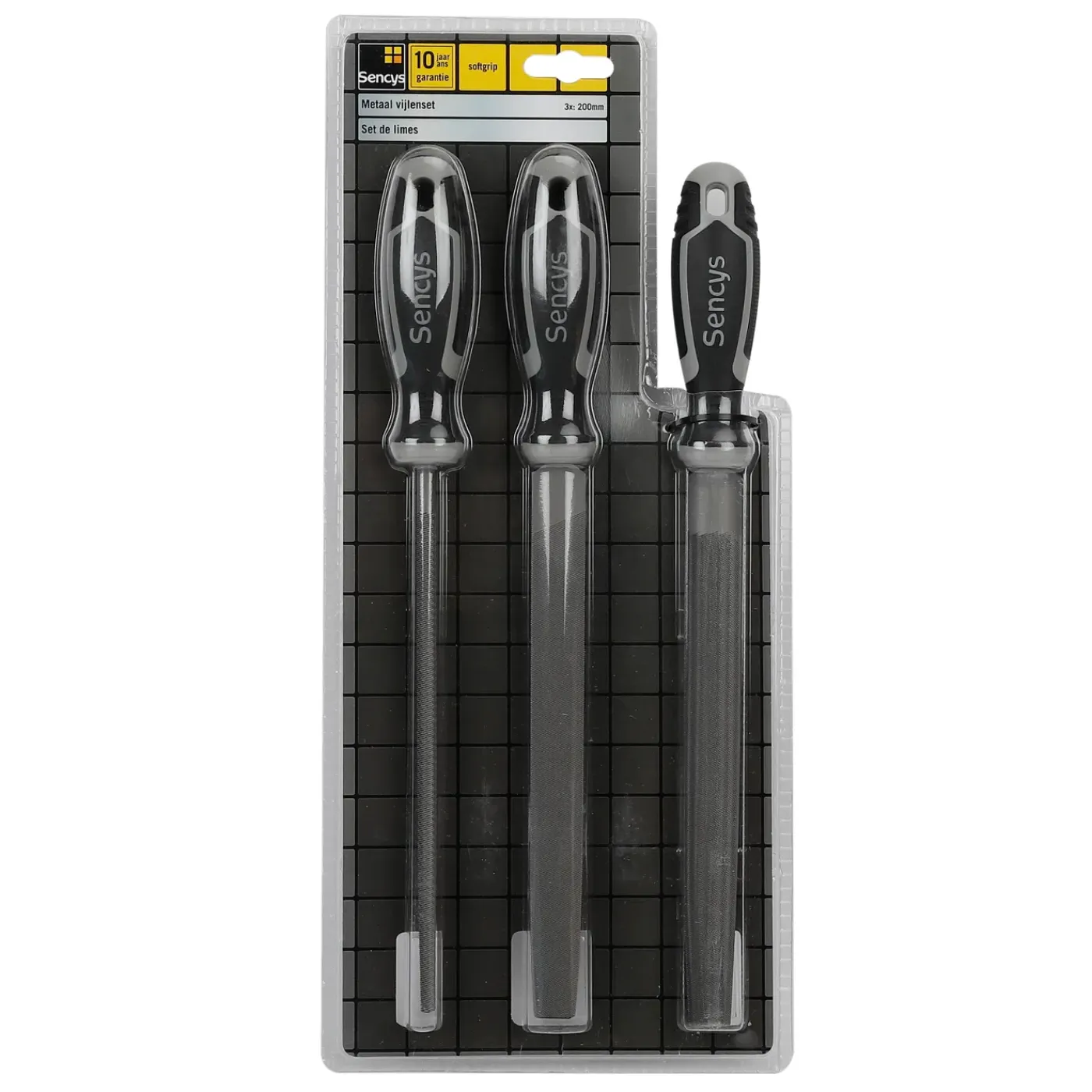 Sencys vijlenset metaal 200mm – 3 stuks