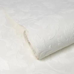 Sencys Vinylbehang Overschilderbaar Acanthus - Wit - 10,00m x 52cm