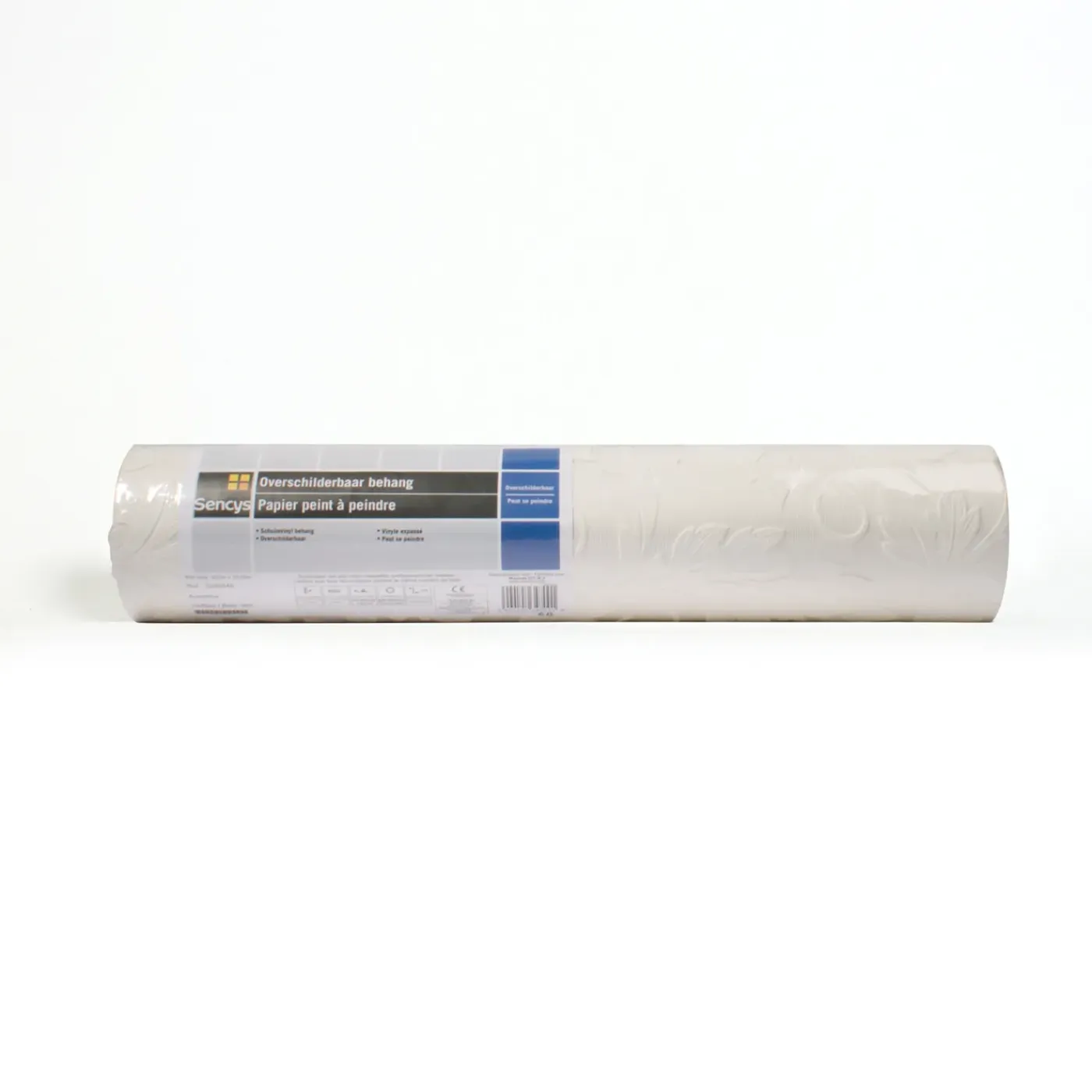 Sencys Vinylbehang Overschilderbaar Acanthus - Wit - 10,00m x 52cm