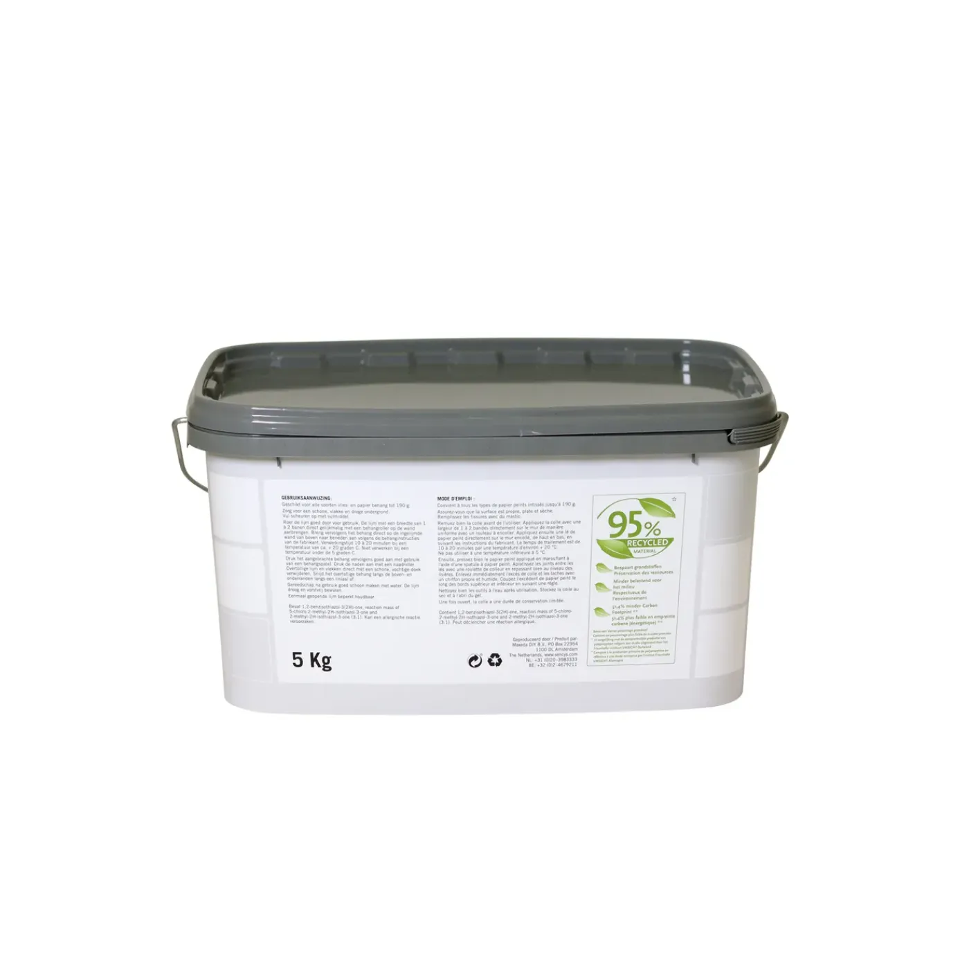 Sencys Vliesbehanglijm Kant-En-Klaar Behanglijm Sterke Hechting - Wit - 5kg