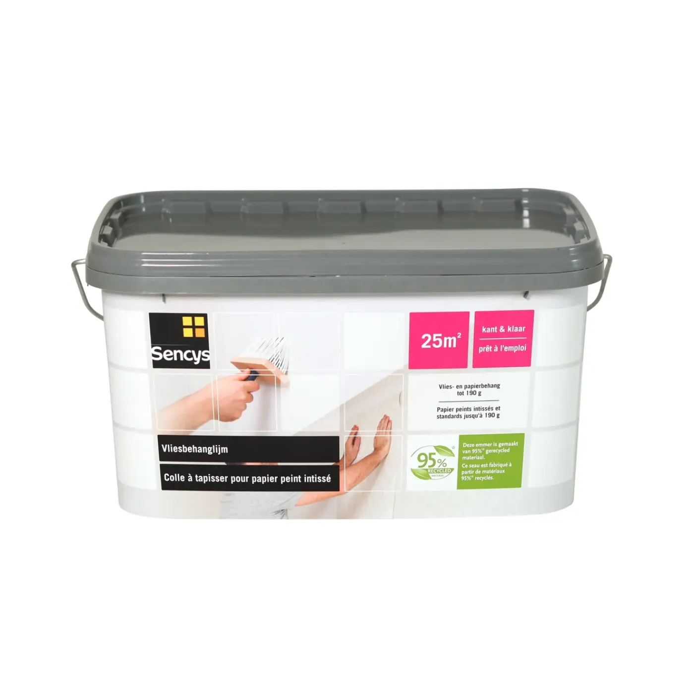 Sencys Vliesbehanglijm Kant-En-Klaar Behanglijm Sterke Hechting - Wit - 5kg
