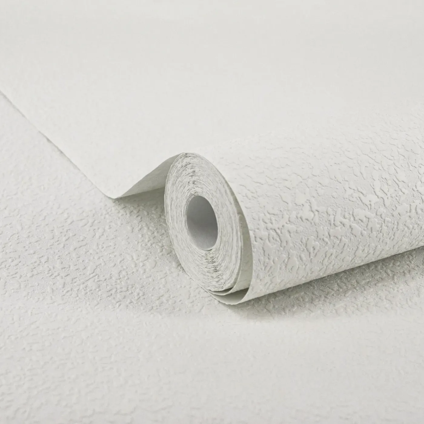 Sencys Vliesbehang Overschilderbaar Woodchip Effect - Wit - 10,05m x 52cm