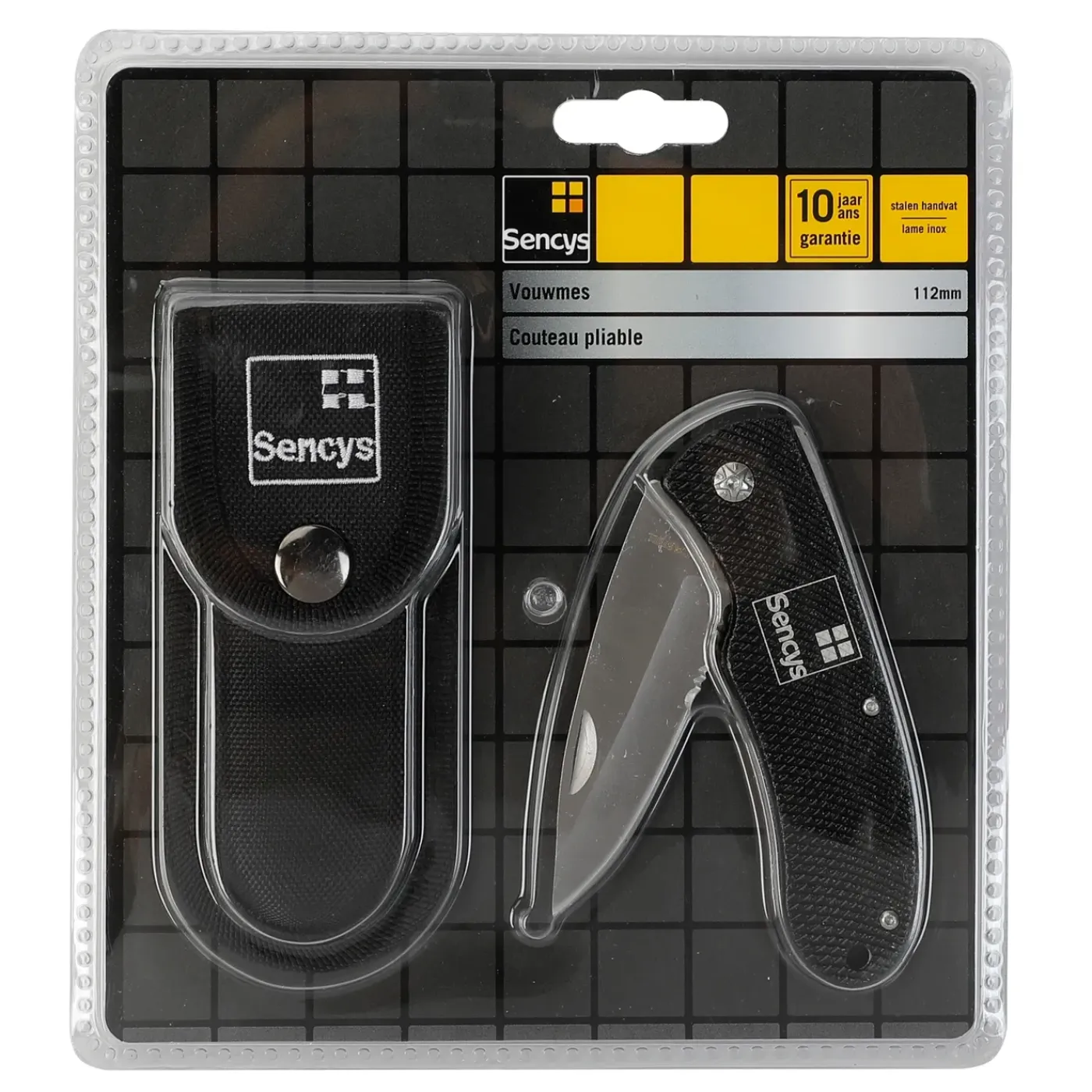 Sencys vouwmes + etui 130mm