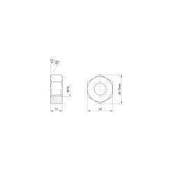 Sencys Zeskantmoer - M16 - Verzinkt - 3 stuks