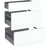 Set van 3 keukenfronten voor een kast met 1 lade + 2 pannenladen Modulo Lisy Wit 60 x72 cm