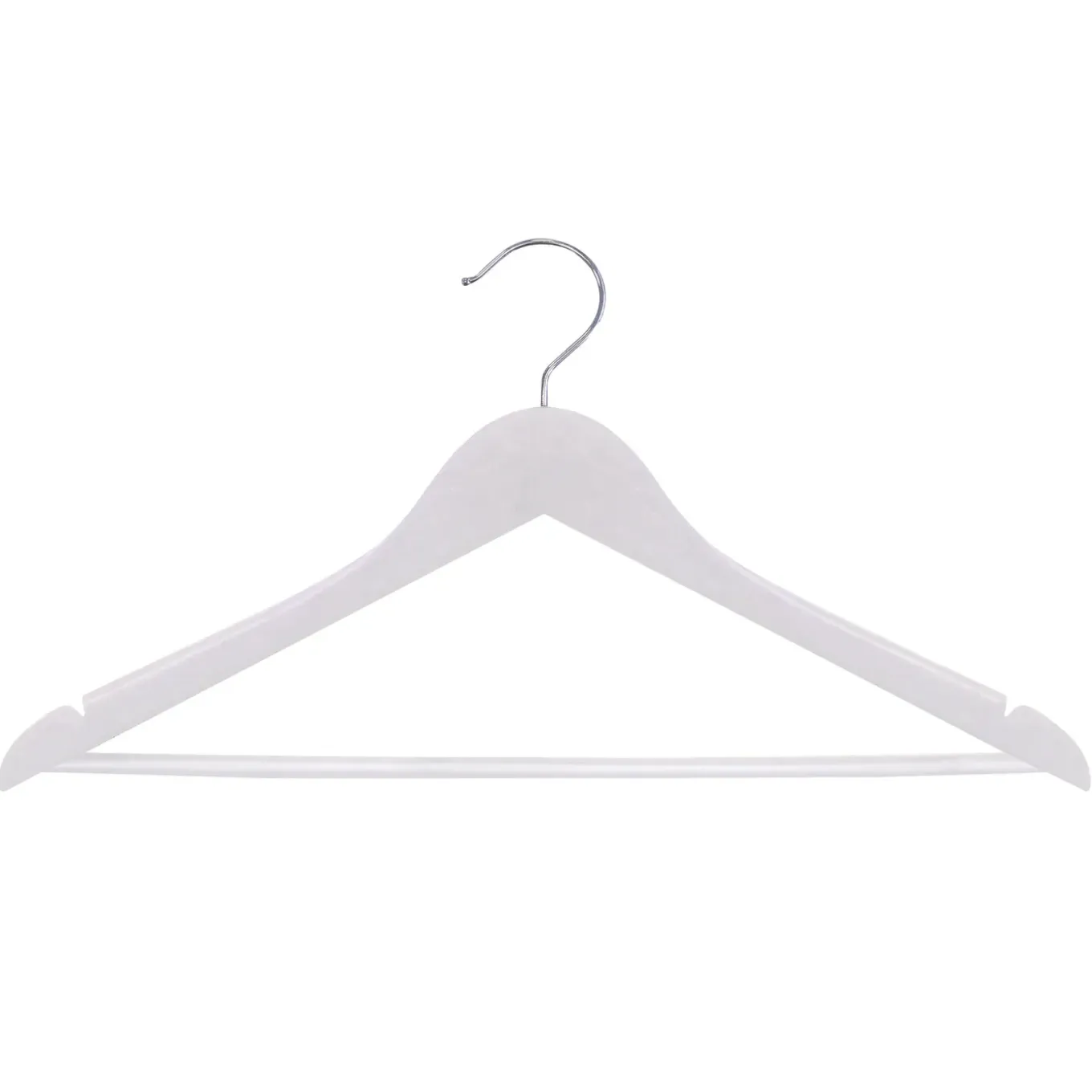 Set van 5 kleerhangers - Wit hout