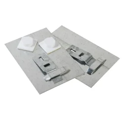 Overig Set van 2 metalen platen spiegelbevestiging 10x8cm