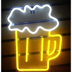 Overig Seynave Neon Lamp Bier - Wit - 26x29.5cm