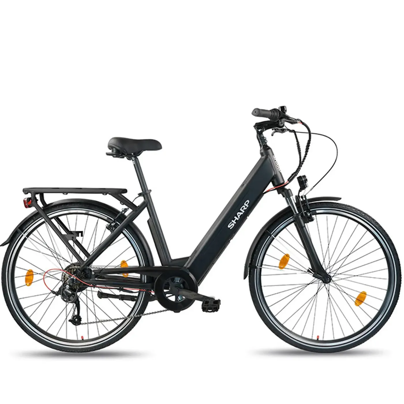 Sharp Urban Elektrische Stadsfiets 10.4ah 28 Inch Zwart