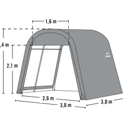 Shelterlogic Folietent Garagetent - 300x300x240 Cm - Grijs