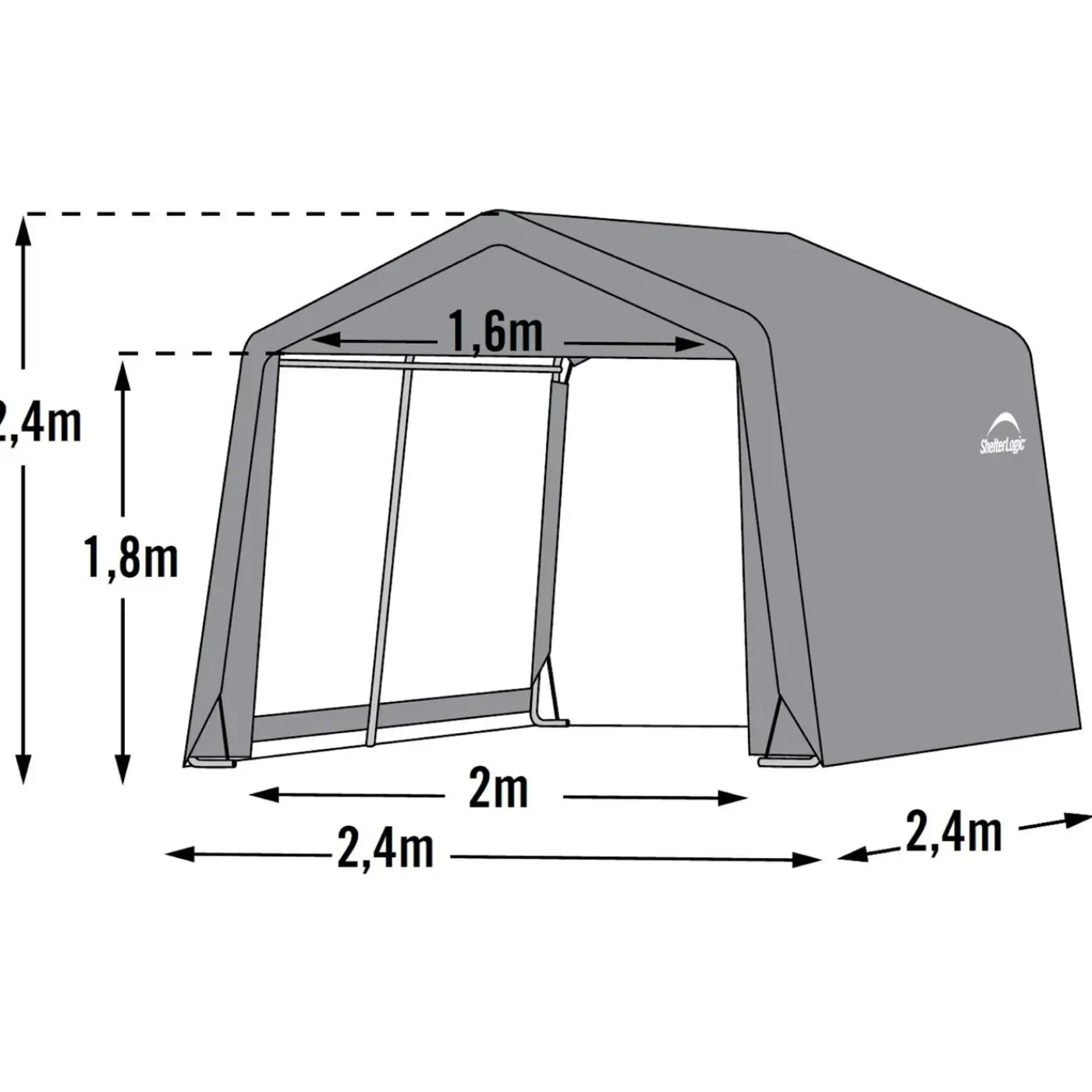 ShelterLogic - Gereedschapsschuur - Sl70423 - 240x240x240