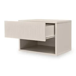 Sicaan Set Van 2 Hangende Nachtkastjes Leya Beige - Met Latten