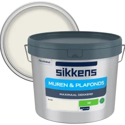 Sikkens Muren En Plafonds Muurverf - Mat - RAL 9010 - 10L