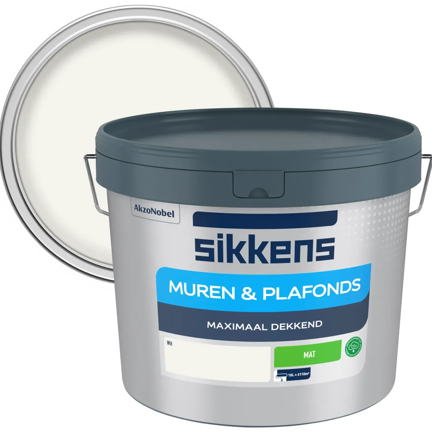 Sikkens Muren En Plafonds Muurverf - Mat - Wit - 10L