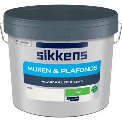 Sikkens Muren & Plafond Muurverf mat RAL9016 10L