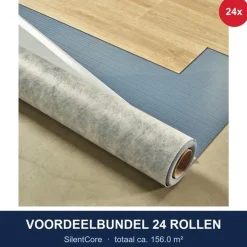 Silentcore Voordeelbundel 24 Rollen Zelfklevende Ondervloer 156 M²