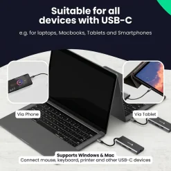 Siltcon Hub 8-in-1 Usb-c - Hdmi 4k - Rj45 - Sd Tf - 3x Usb 3.0