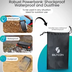 Siltcon Powerbank Solar 20000mah - 15w Draadloos - Usb-c 22.5w