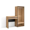 Skraut Home - Consoletafel Haltafel - Open Kledingkast - 130x35x145 Cm - Eiken