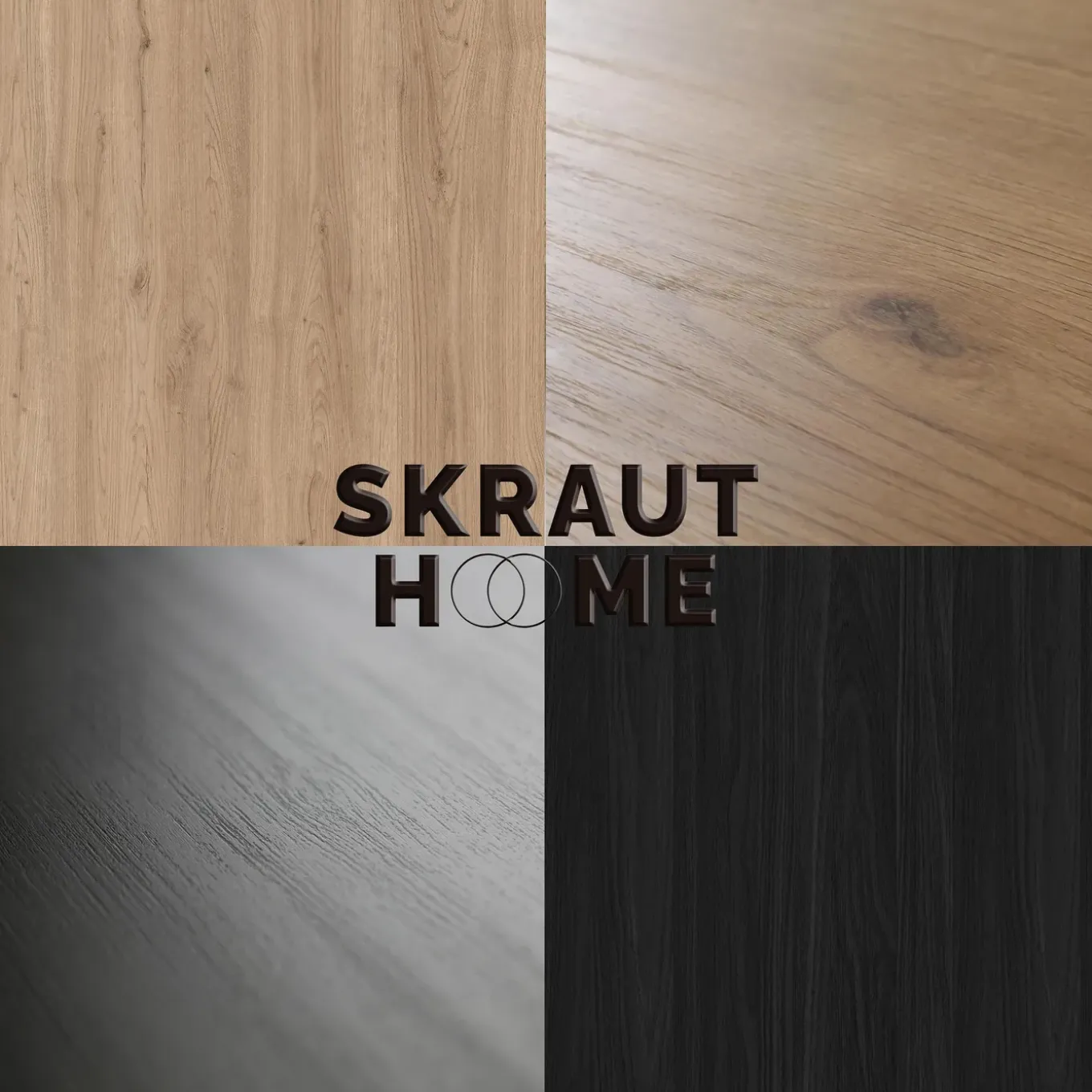 Skraut Home - Eettafel - 140x90x75 Cm - Eiken En Zwart