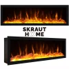 Skraut Home - Elektrische Haard Led - 107x38x25 Cm - Zwart