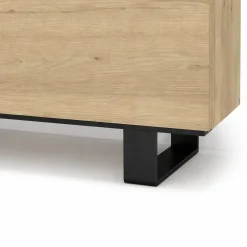 Skraut Home - Lot De 2 Pieds Métalliques En U - 31x12 Cm - Noir