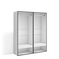 Skraut Home - Open Kledingkast - 120x35x145 Cm - Wit
