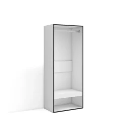 Skraut Home - Open Kledingkast - 60x35x145 Cm - Wit