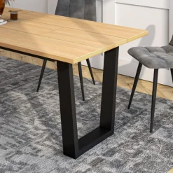Skraut Home - Pieds En Métal En Forme De U - 84x71 Cm - Noir
