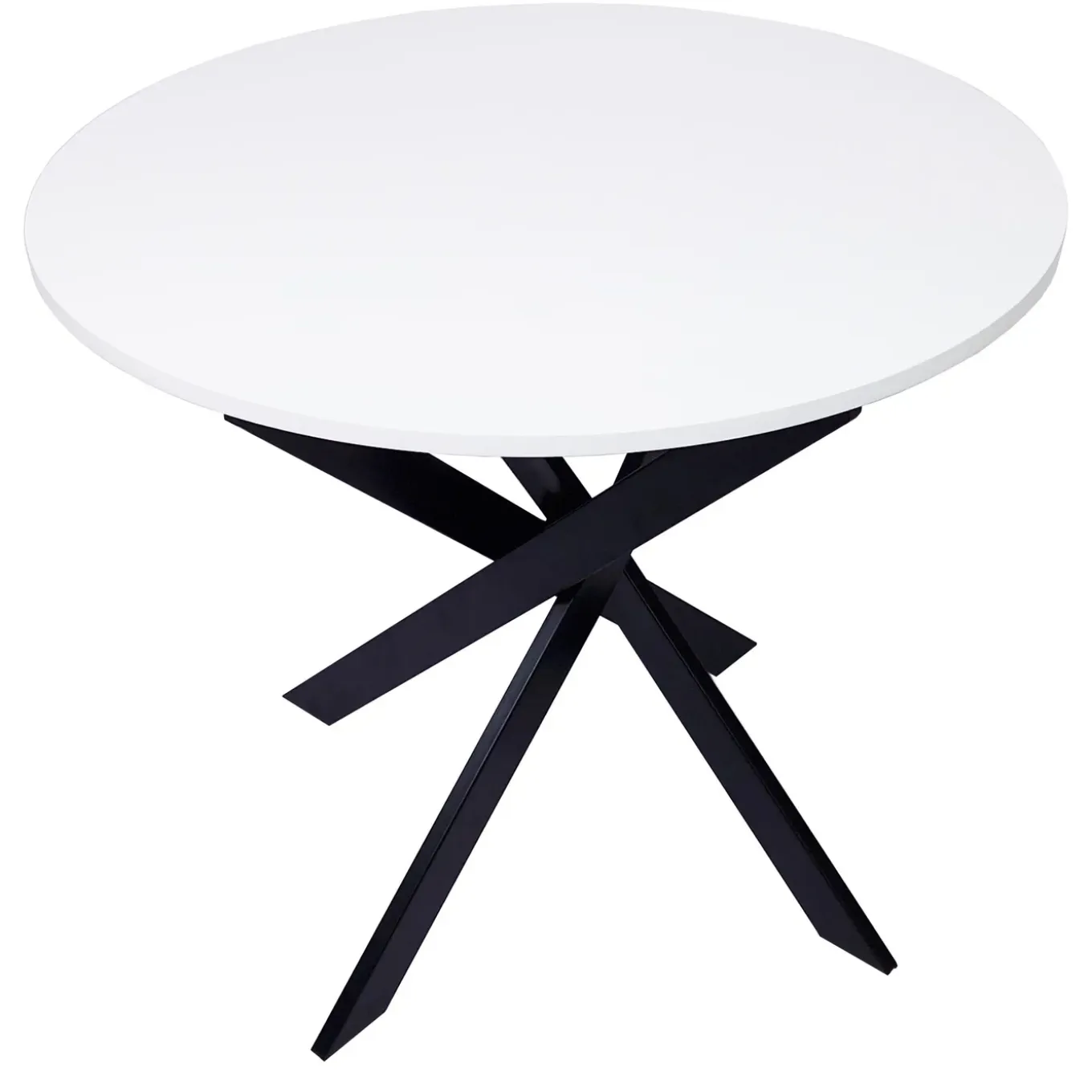 Skraut Home - Ronde Eettafel - 90x90x77 Cm - Mat Wit