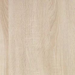 Skraut Home - Ronde Eettafel - 90x90x77 Cm - Eik Kleur - Eiken En Zwart