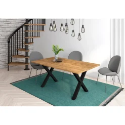 Skraut Home - Tafelonderstel Easel - 72x10x72 Cm - Zwart