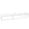 Skraut Home - Tv Meubel - Elektrische Haard Xxl - 318x35x45 Cm - Zwart