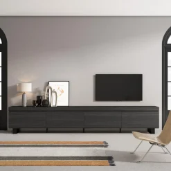 Skraut Home - Tv Meubel - 320x35x57 Cm - Zwart