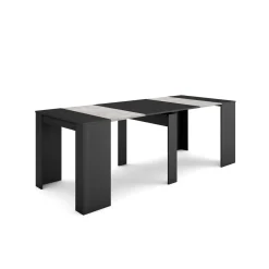 Skraut Home - Uitschuifbare Eettafel - 222x90x77 Cm - Zwart