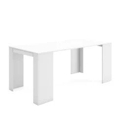 Skraut Home - Uitschuifbare Eettafel - 180x90x77 Cm - Wit