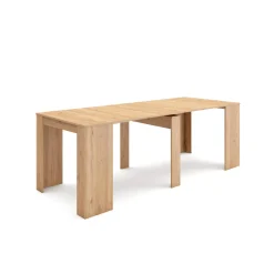 Skraut Home - Uitschuifbare Eettafel - 222x90x77 Cm - Eiken