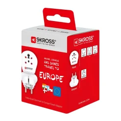 Skross - Reisadapter India/Israël/Denemarken-naar-Europa