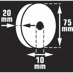 Slijpsteen Voor Metaal 75x20mm - K120| Universeel