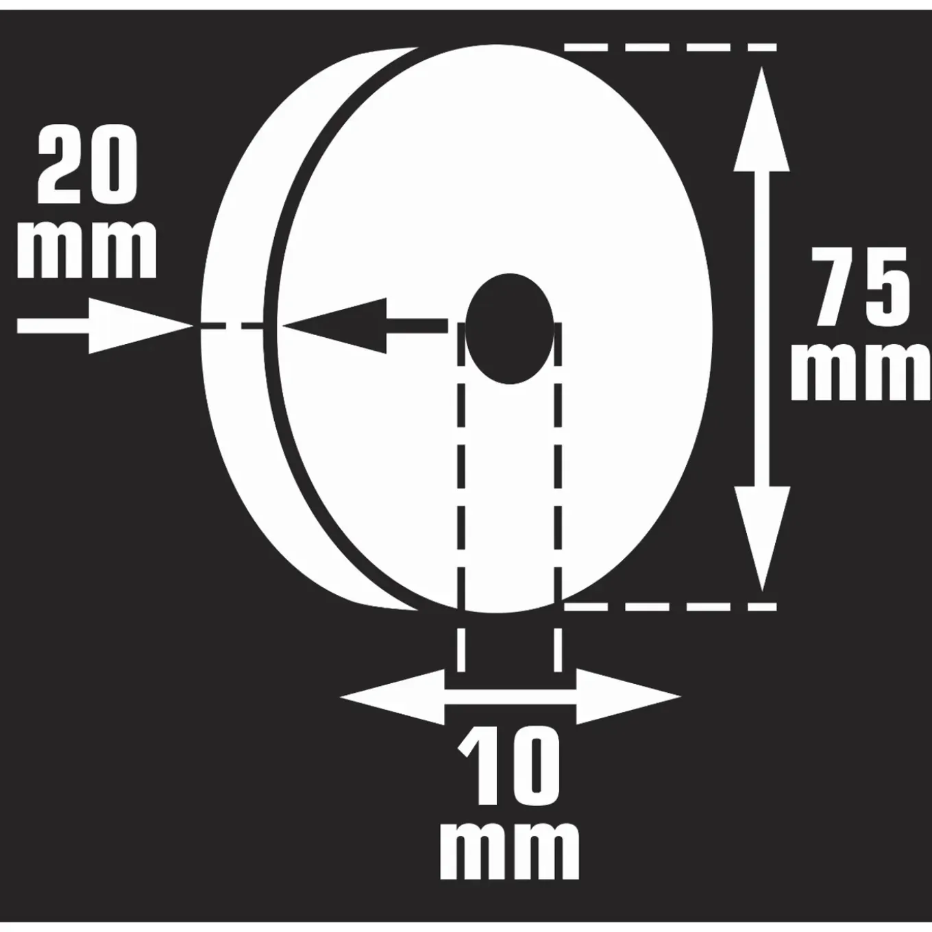 Slijpsteen Voor Metaal 75x20mm - K120| Universeel