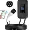 Slimme Laadpaal 7,4 Kw Met 5 Meter Vaste Type 2 Kabel | 1-fase 32a | App-functie |