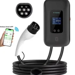 Slimme Laadpaal 7,4 Kw Met 5 Meter Vaste Type 2 Kabel | 1-fase 32a | App-functie |