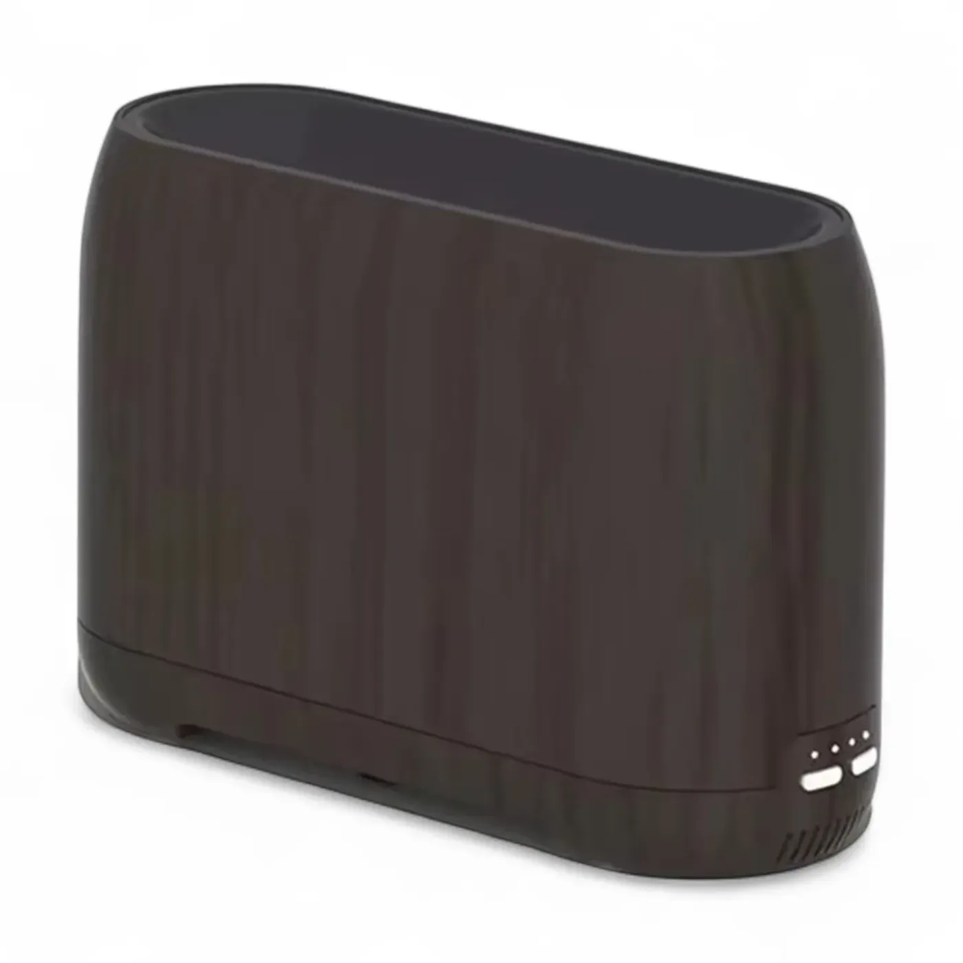 Smartlife Domotica | Wifi Luchtbevochtiger | Vlam & Aroma | Speaker | Ultrasoon | Hout Donker