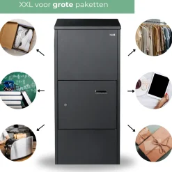 Smart PakketPanda® - Pakketbrievenbus - Brievenbus - Pakketbox - XXL - Met App