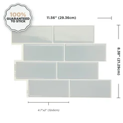 Smart Tiles Zelfklevende Tegels X4, 29.36 X 21.29cm - Metro Mia Grijs