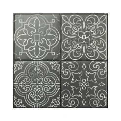 Smart Tiles Zelfklevende Tegels X4, 22.86 X 22.86cm - Vintage Vinci Zwart
