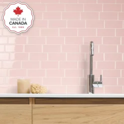 Smart Tiles Zelfklevende Tegels X4, 29.36 X 21.29cm - Metro Ava Roze