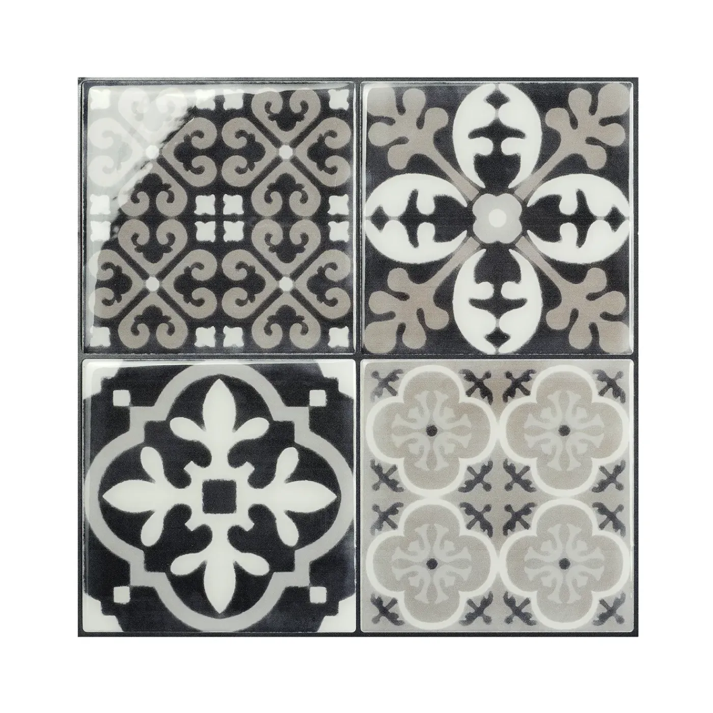 Smart Tiles Zelfklevende Tegels X4, 22.86 X 22.86cm - Vintage Arezzo Veelkleurige