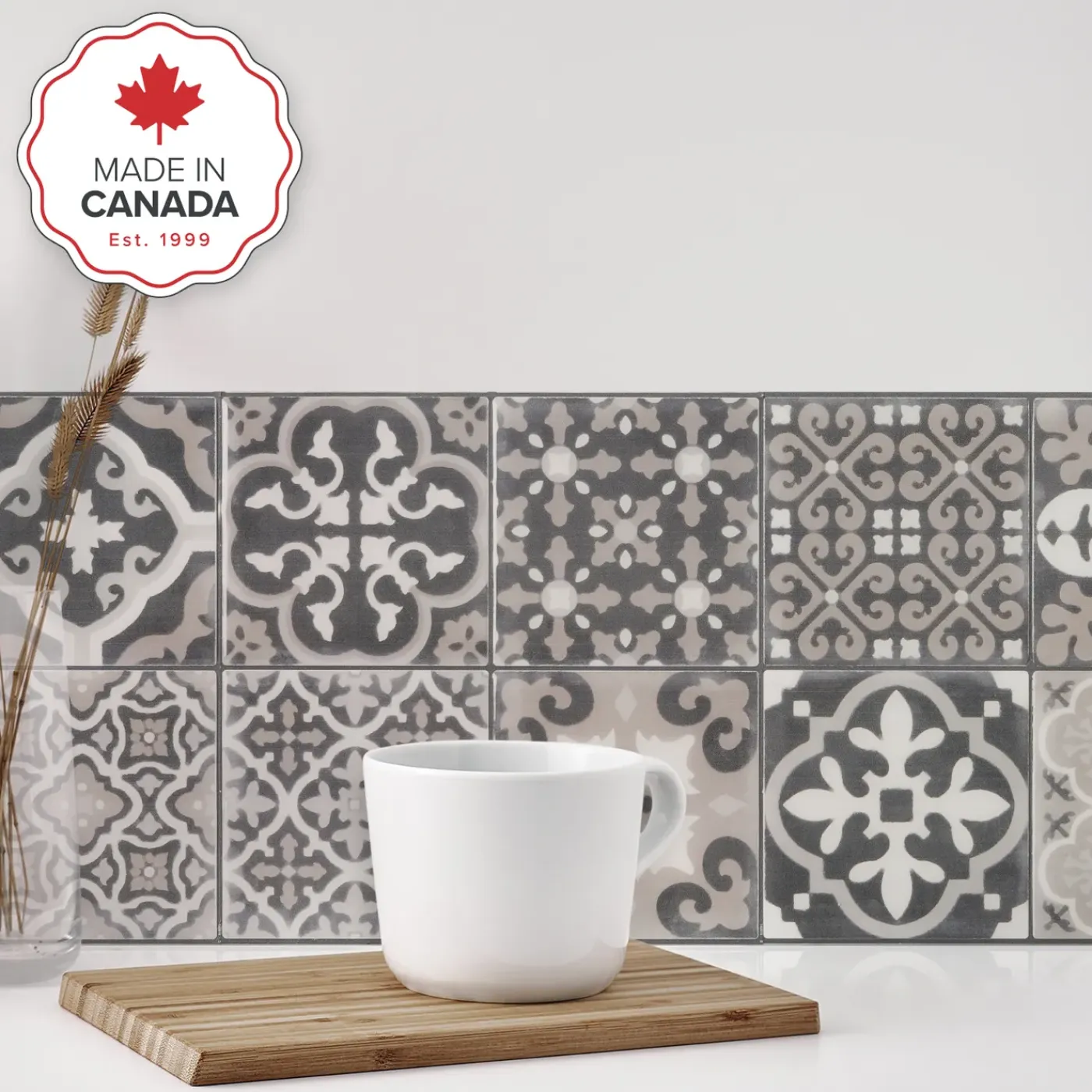 Smart Tiles Zelfklevende Tegels X4, 22.86 X 22.86cm - Vintage Arezzo Veelkleurige