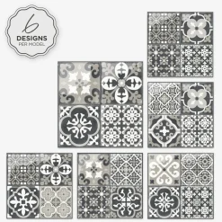 Smart Tiles Zelfklevende Tegels X4, 22.86 X 22.86cm - Vintage Arezzo Veelkleurige